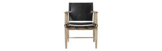 Børge Mogensen Model BM1106 Huntsman Chair - Oak And Black Leather