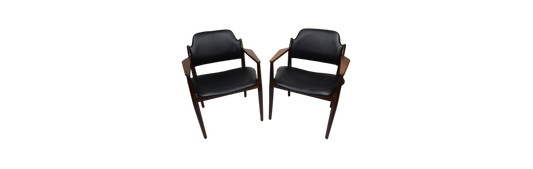 Pair of Arne Vodder model 62A rosewood armchairs