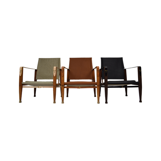 Kaare Klint safari chairs with new upholstery