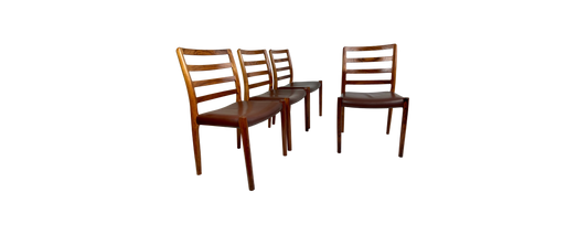 Set of four rosewood dining chairs by Niels O. Møller