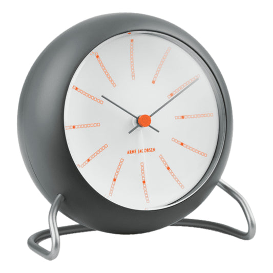 Arne Jacobsen Bankers Table Clock Gray Ø: 11 cm / 4.3"