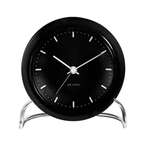 Arne Jacobsen City Hall Table Clock Black Ø: 11 cm / 4.3"