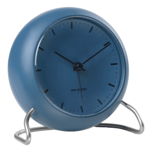 Arne Jacobsen City Hall Table Clock Stone Blue Ø: 11 cm / 4.3"