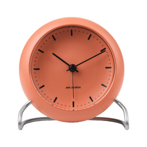 Arne Jacobsen City Hall Table Clock Pale Orange Ø: 11 cm / 4.3"