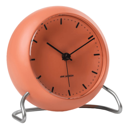 Arne Jacobsen City Hall Table Clock Pale Orange Ø: 11 cm / 4.3"