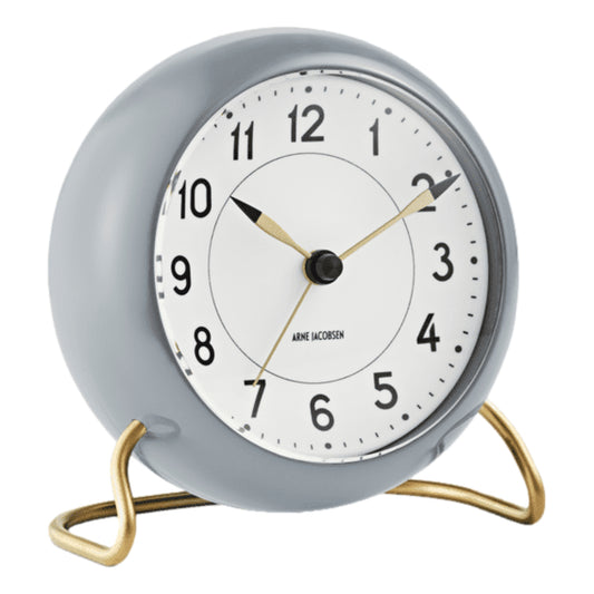 Arne Jacobsen Station Table Clock Gray Ø: 11 cm / 4.3"