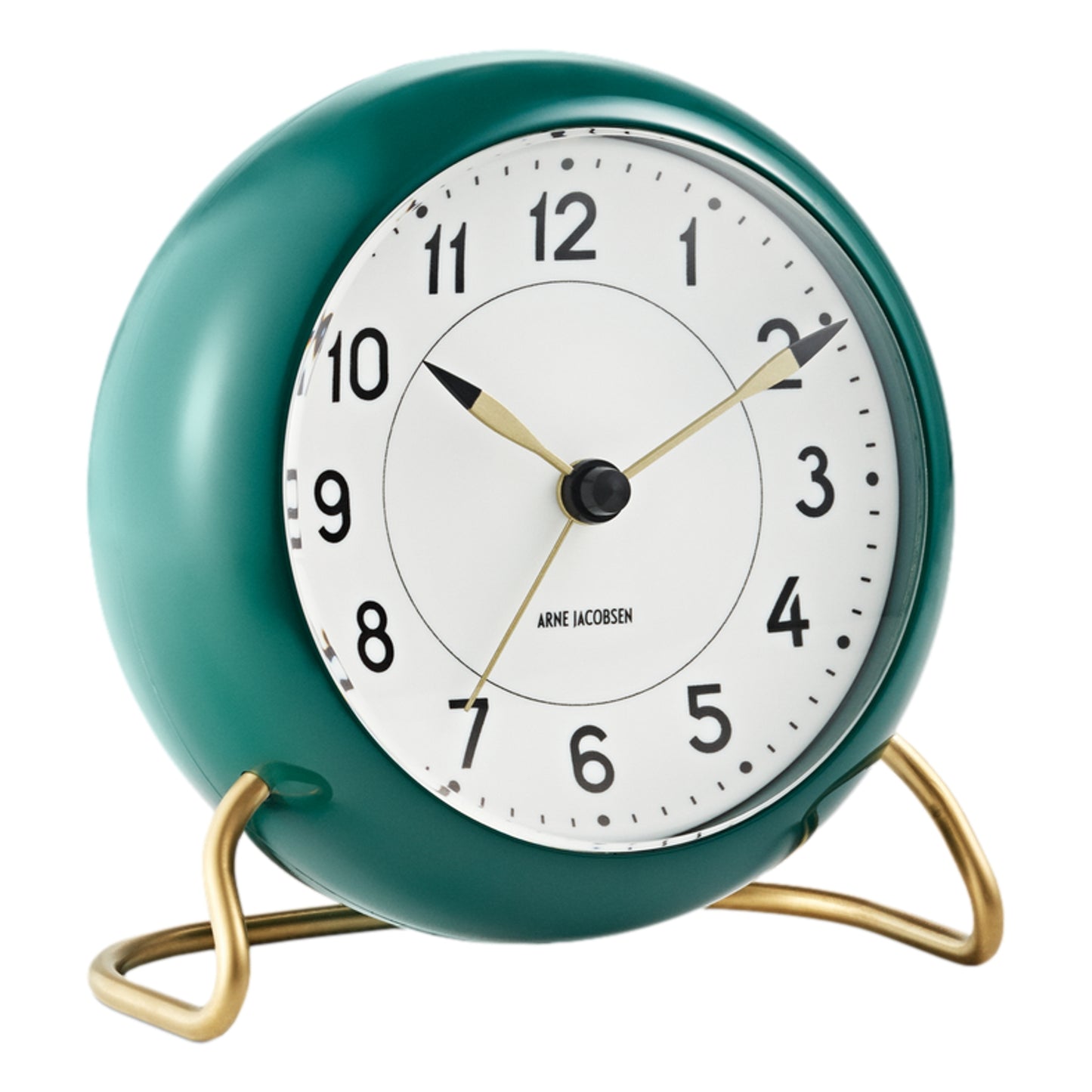 Arne Jacobsen Station Table Clock Green Ø: 11 cm / 4.3"
