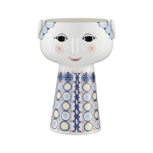 Bjørn Wiinblad Eva Vase (Blue) 18,5 cm / 7.3"