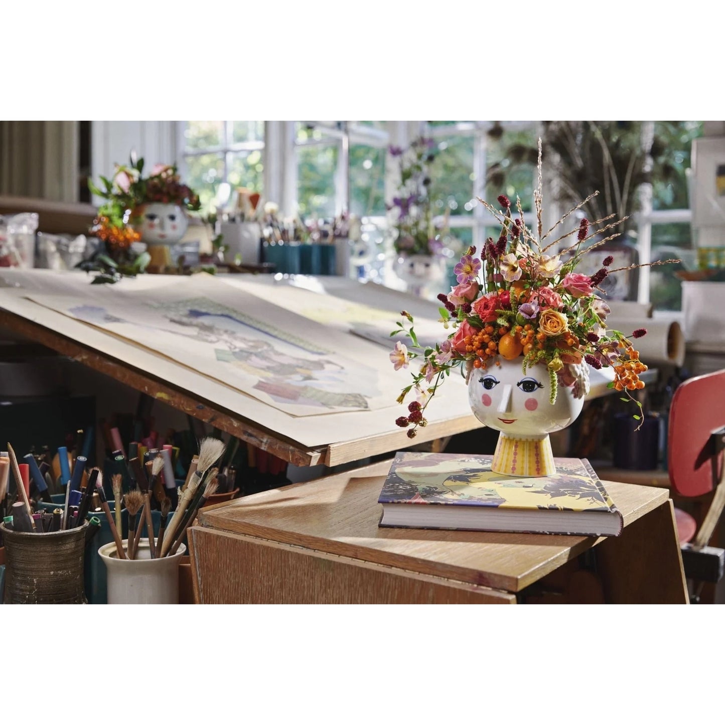 Bjørn Wiinblad Eva Flowerpot On Base (Pink)