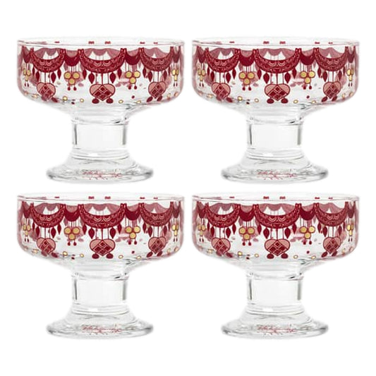 Bjørn Wiinblad Set Of Four Garland Bowls On Stands