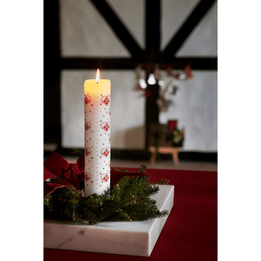 Bjørn Wiinblad Garland Calendar Candle White/red