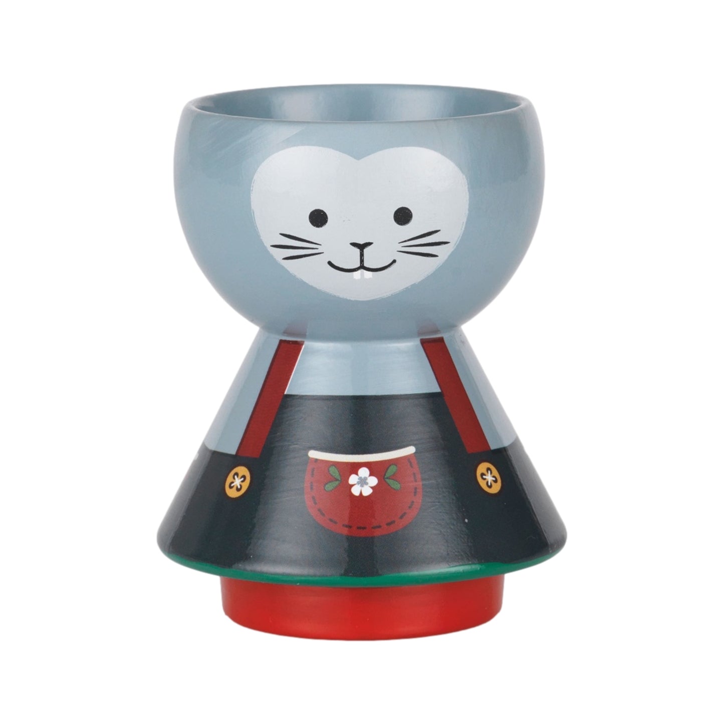 Eierhalter Weihnachtsmaus Grün von Lucie Kaas