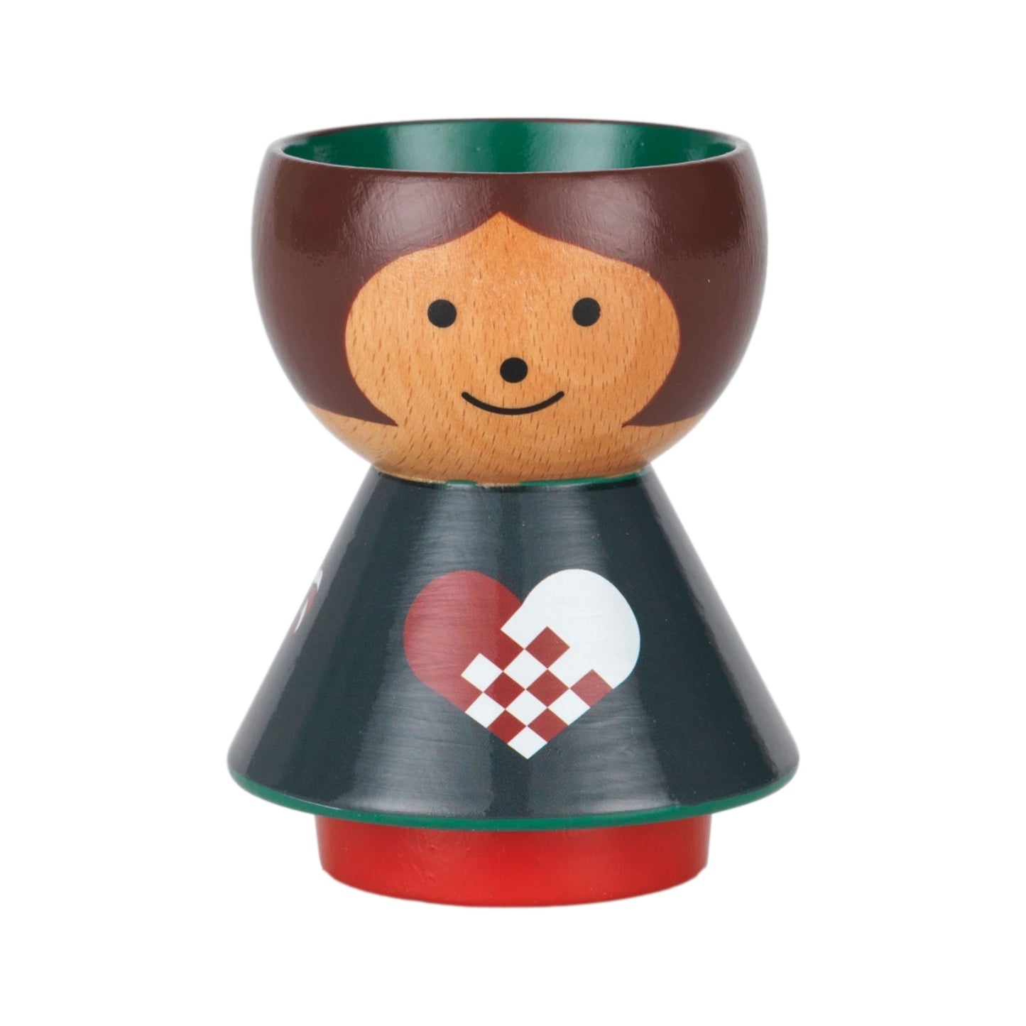 Egg Holder Danish Heart Green By Lucie Kaas