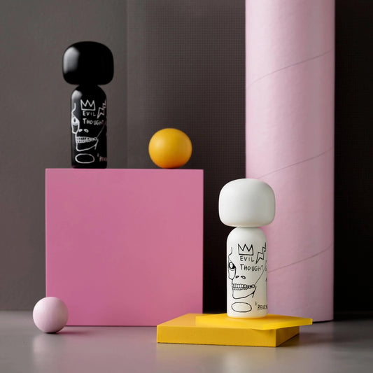 Kokeshi Jean-Michel Basquiat Evil Thoughts White By Lucie Kaas
