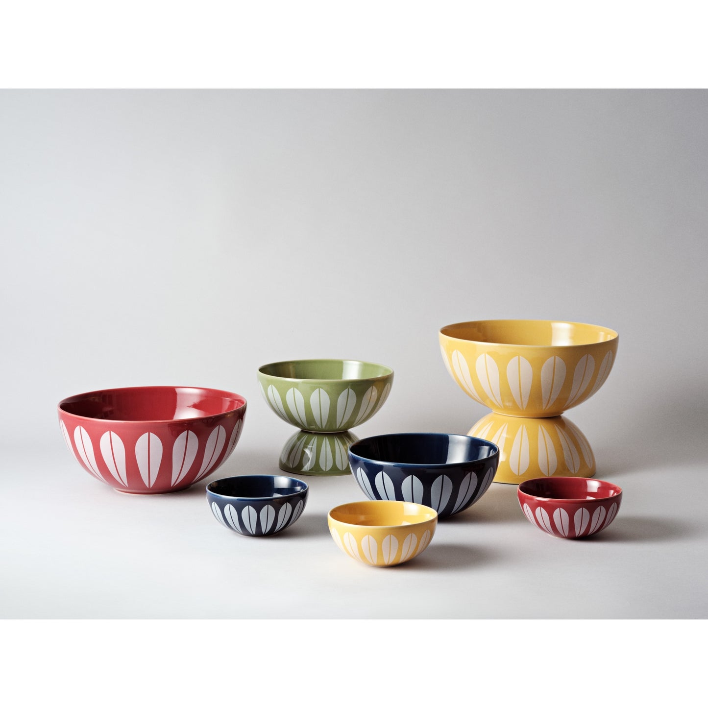 Lotus Bowl Red And White By Lucie Kaas