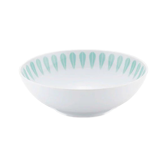 Lotus Deep Plate White And Mint Green By Lucie Kaas