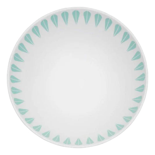 Lotus Deep Plate White And Mint Green By Lucie Kaas