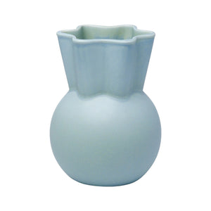 Light Blue Vase With Sweeping Top By Spring Copenhagen