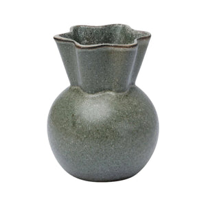 Moss Green Vase With Sweeping Top (Small) By Spring Copenhagen