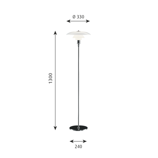 Poul Henningsen 3½-2½ Floor Lamp