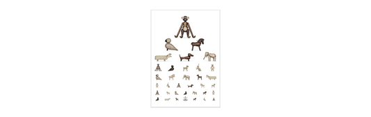 Kay Bojesen Gallery Eye Chart Poster Brown/White
