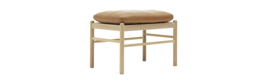 Ole Wanscher OW149F Colonial Soap Treated Oak Footstool