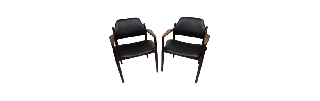 Pair of Arne Vodder model 62A rosewood armchairs