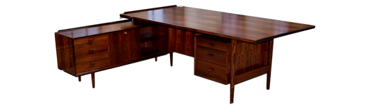 Rosewood executive desk by Arne Vodder produced by Sibast