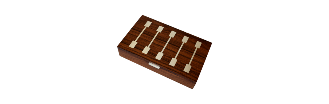 Hans Hansen rosewood box with silver inlays