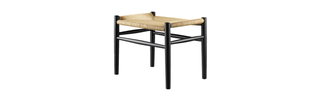 Jørgen Bækmark Model J83 Footstool Black/Natural
