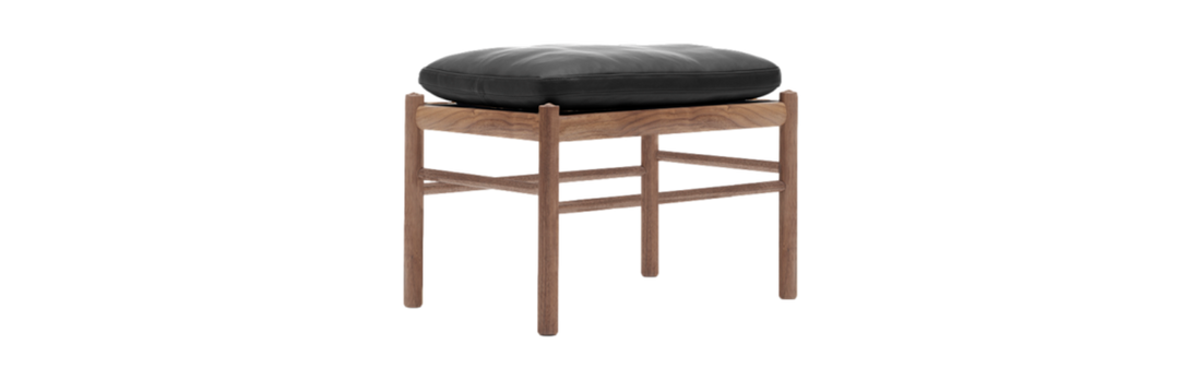 Ole Wanscher OW149F Colonial Walnut Footstool