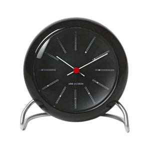 Arne Jacobsen Bankers Table Clock Black Ø: 11 cm / 4.3"