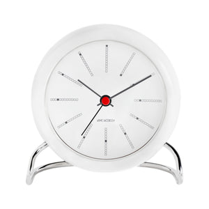 Arne Jacobsen Bankers Table Clock White Ø: 11 cm / 4.3"