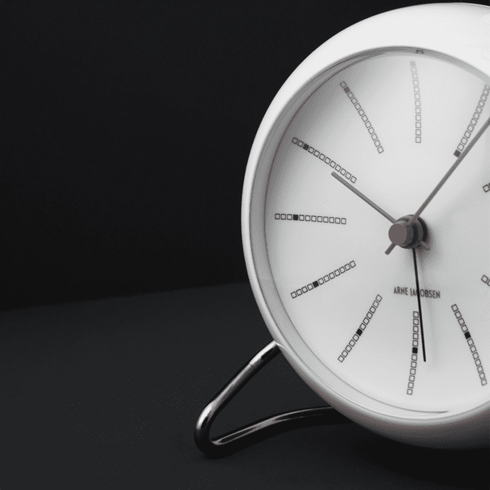 Arne Jacobsen Bankers Table Clock White Ø: 11 cm / 4.3
