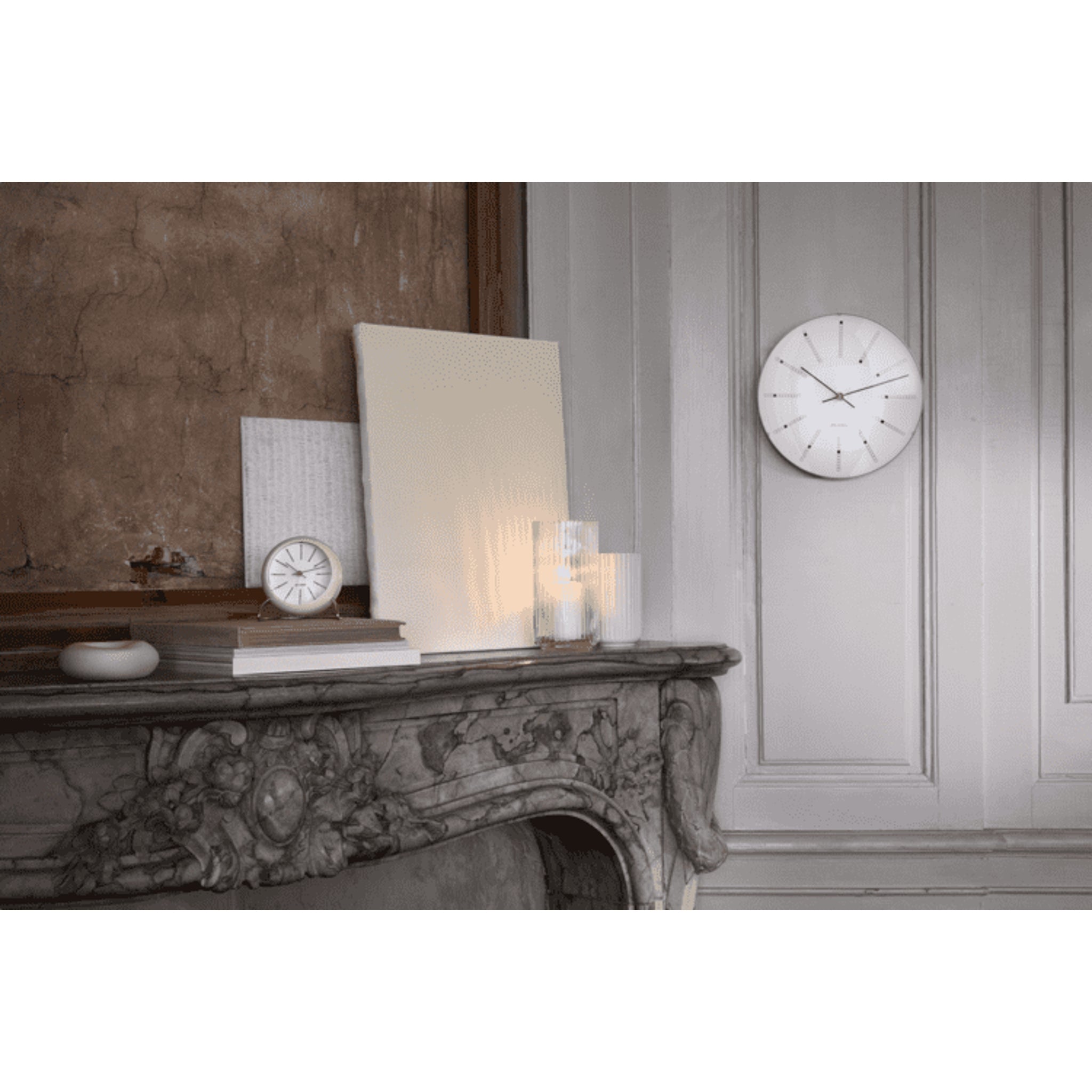 Arne Jacobsen Bankers Table Clock White Ø: 11 cm / 4.3