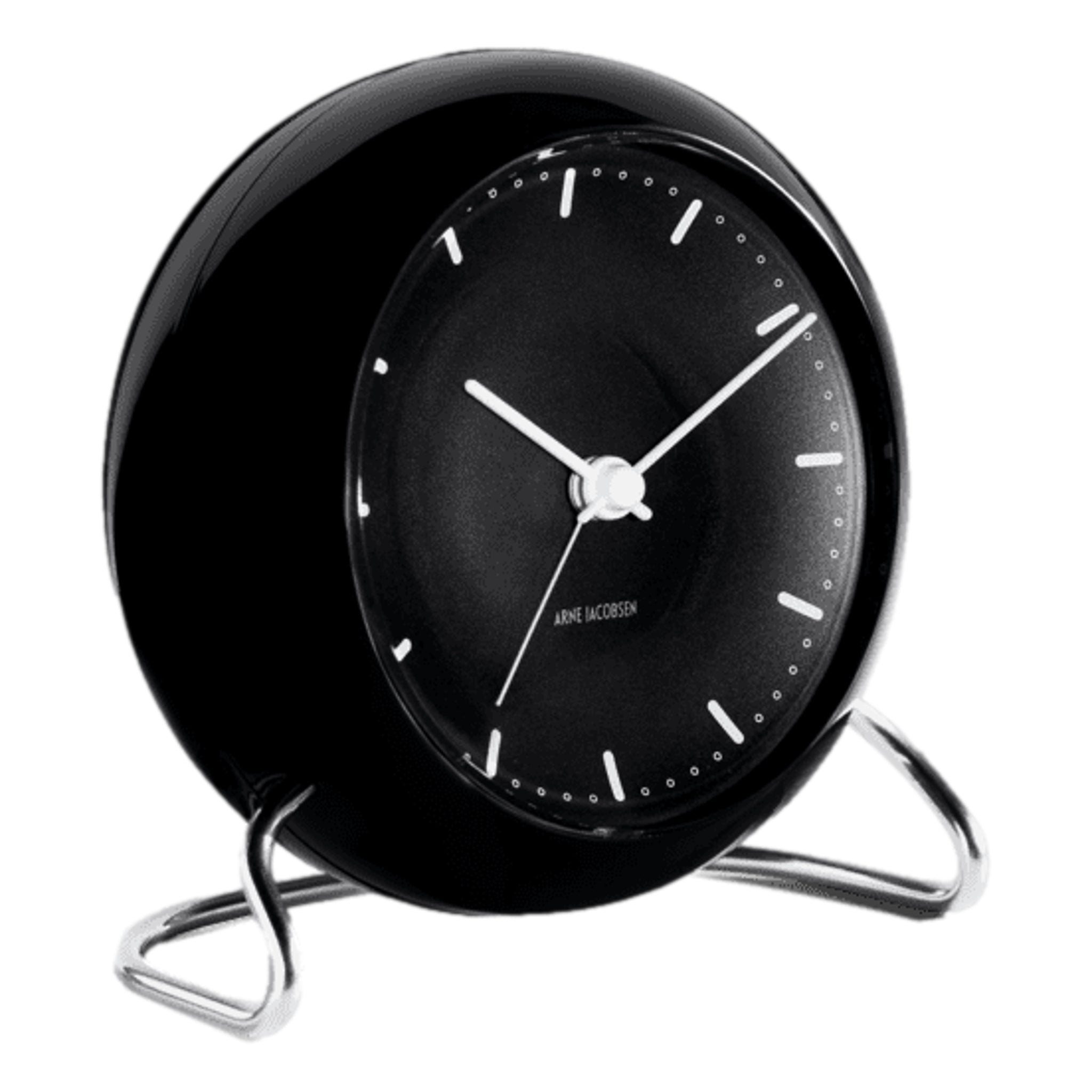 ARNE IACOBSEN掛時計 ブラック Arne Jacobsen City Hall Table Clock Black | Danish Design Alarm