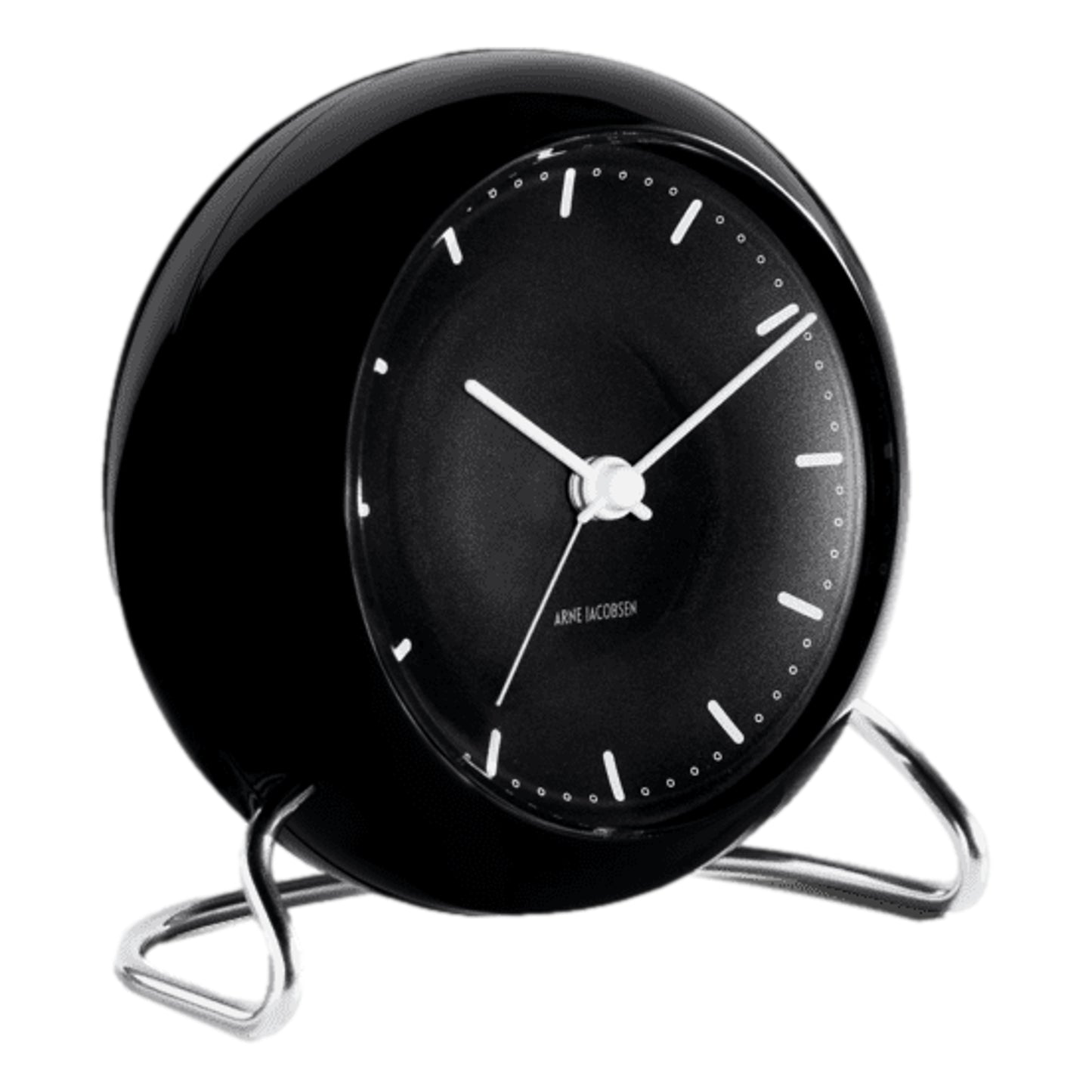 Arne Jacobsen City Hall Table Clock Black Ø: 11 cm / 4.3"