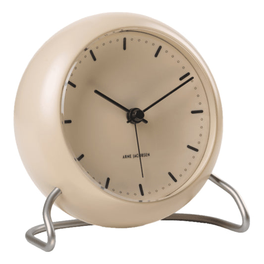 Arne Jacobsen City Hall Table Clock Sandy Beige Ø: 11 cm / 4.3"