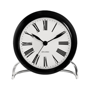 Arne Jacobsen Roman Table Clock Black Ø: 11 cm / 4.3"