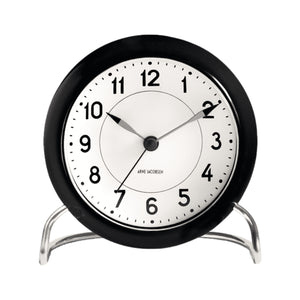 Arne Jacobsen Station Table Clock Black Ø: 11 cm / 4.3"