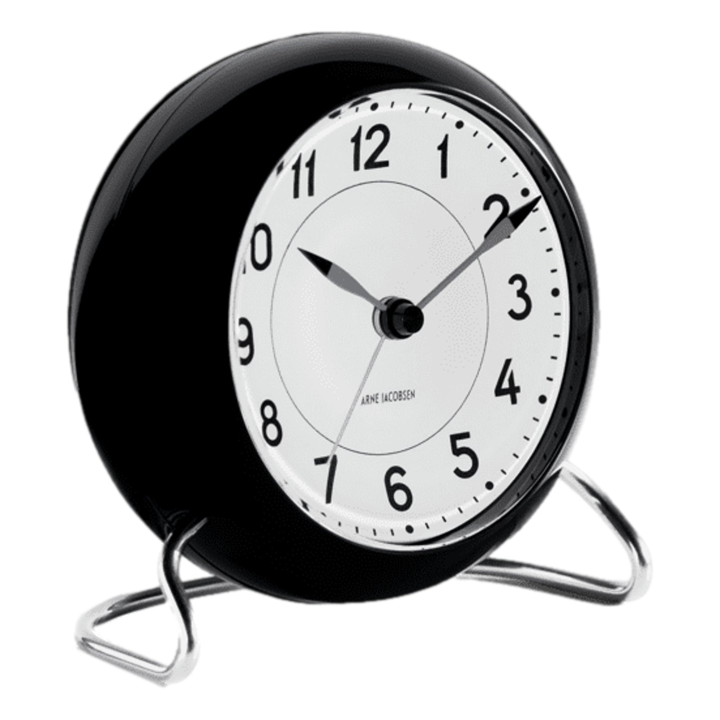 Arne Jacobsen Station Table Clock Black Ø: 11 cm / 4.3"
