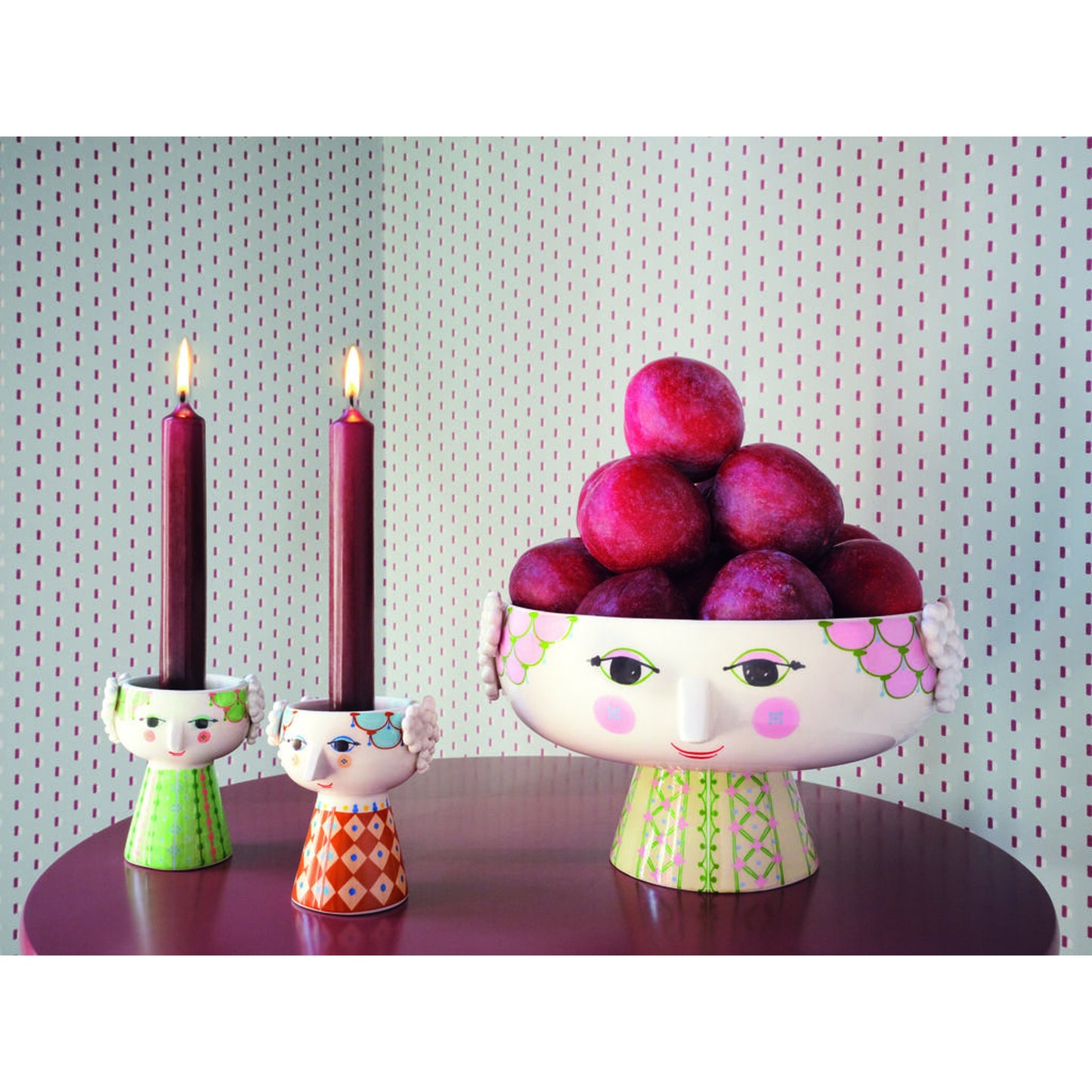 Bjørn Wiinblad Eva Bowl On Stand Soft Pink