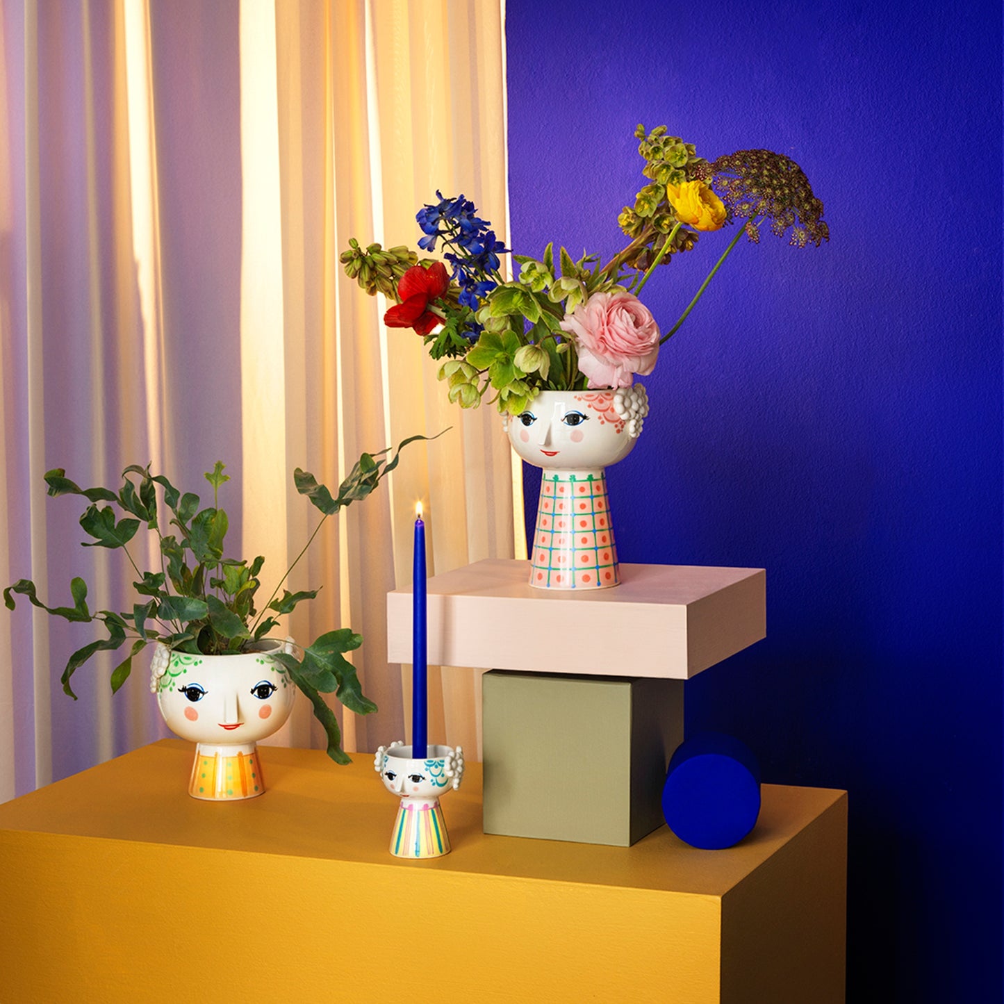 Bjørn Wiinblad Eva Candle Holder (Light Blue)