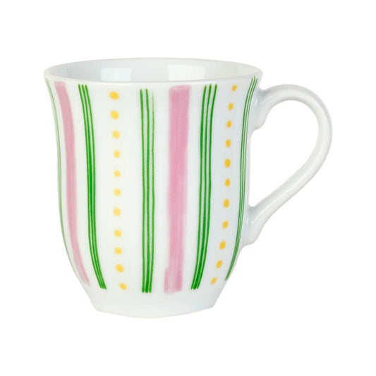 Bjørn Wiinblad Eva Mug (Pink Stripes) 35 cL / 11.8 Oz