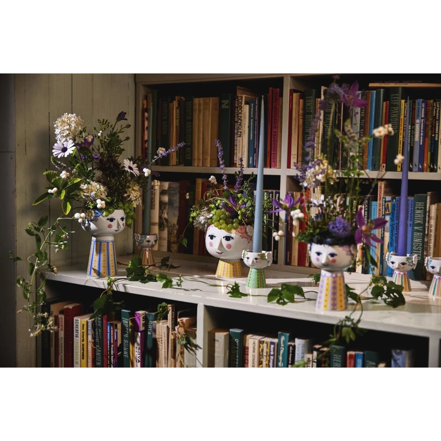 Bjørn Wiinblad Eva Vase (Blue/Yellow) 18,5 cm / 7.3"