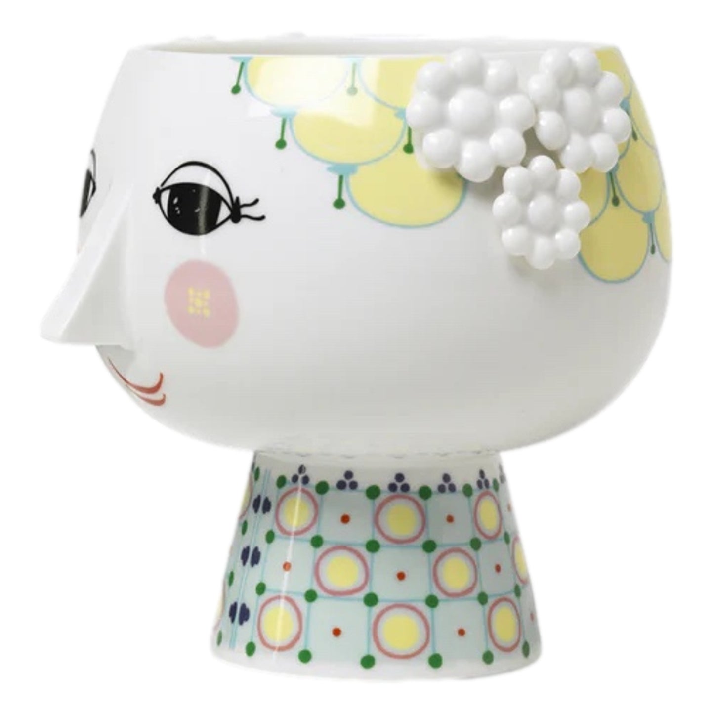 Bjørn Wiinblad Eva Flowerpot On Base (Yellow)