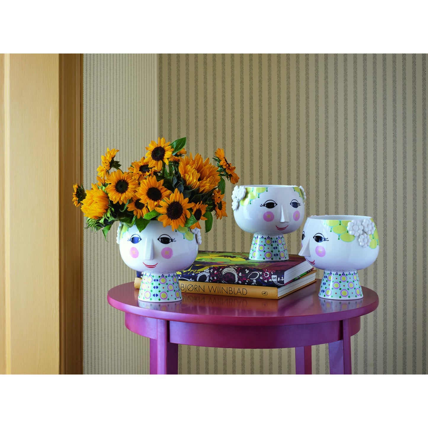 Bjørn Wiinblad Eva Flowerpot On Base (Yellow)