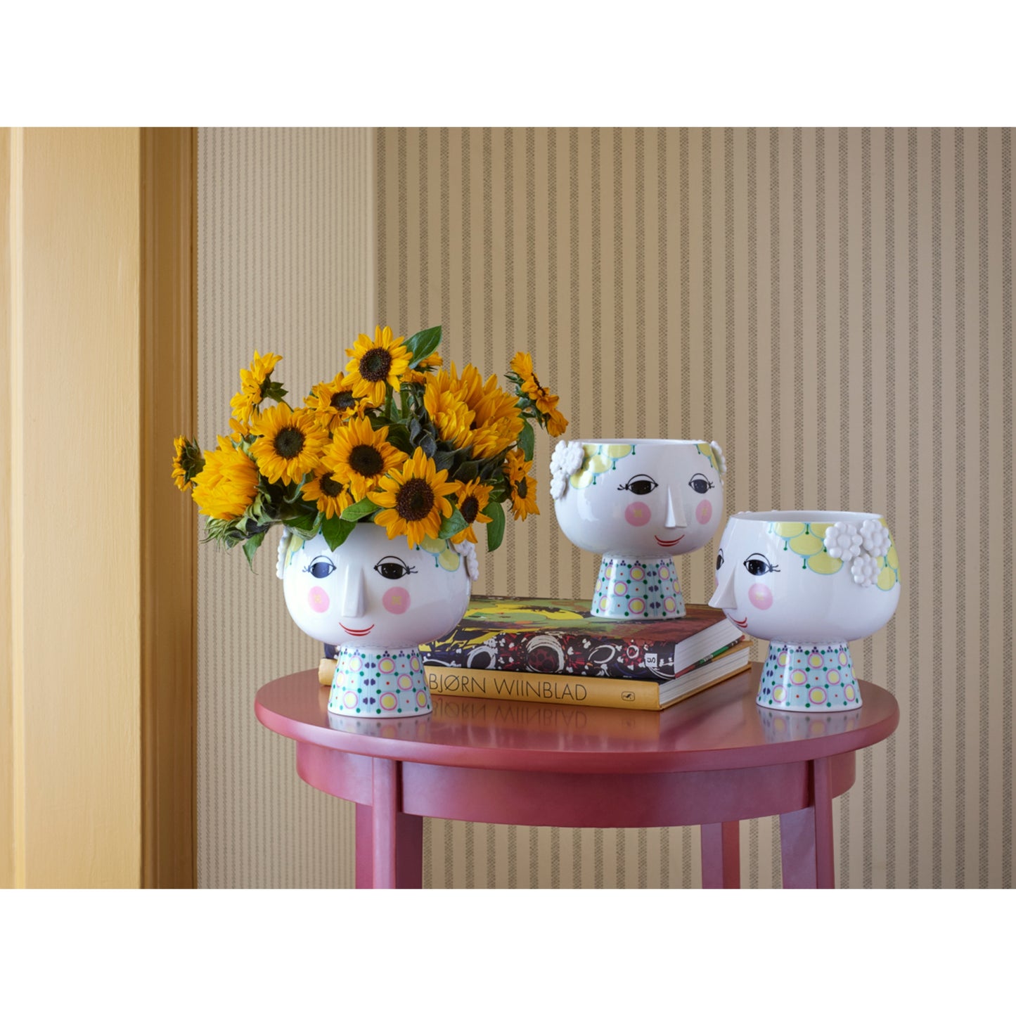 Bjørn Wiinblad Eva Flowerpot On Base (Yellow)