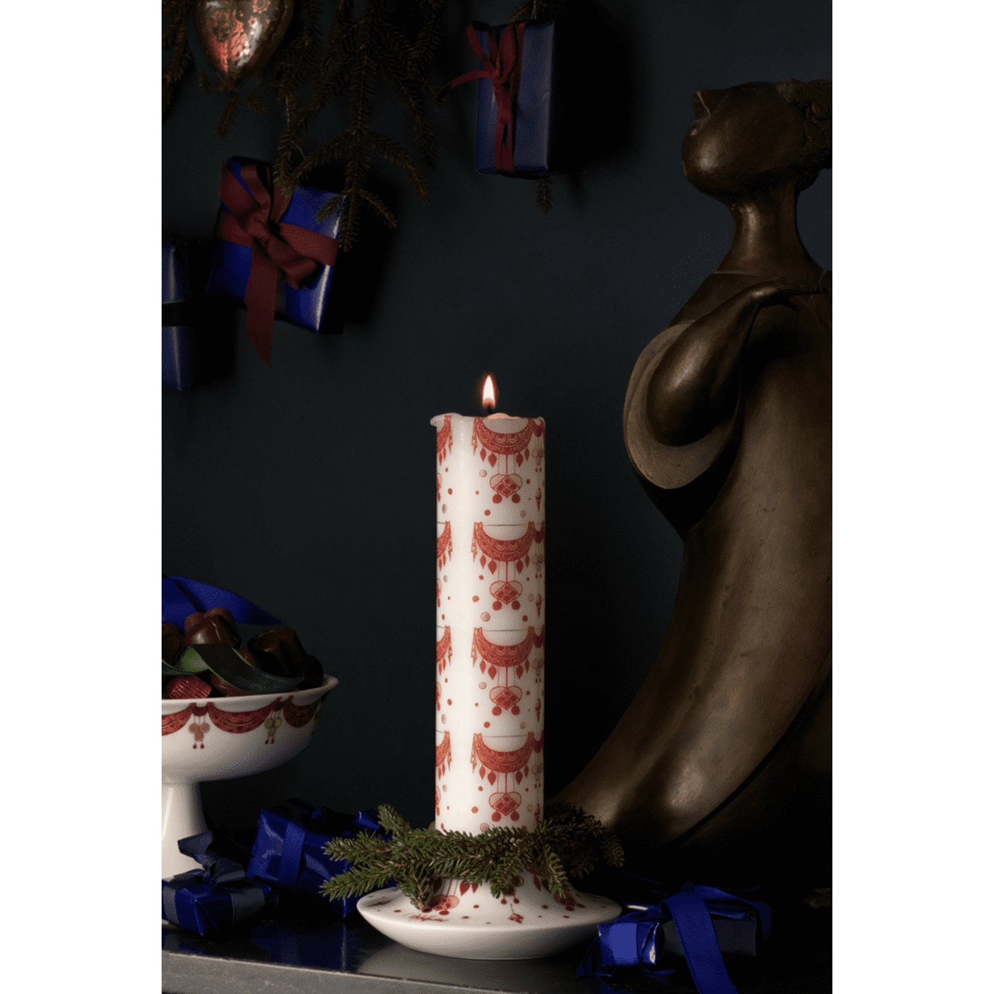 Bjørn Wiinblad Garland Calendar Candle Red/white