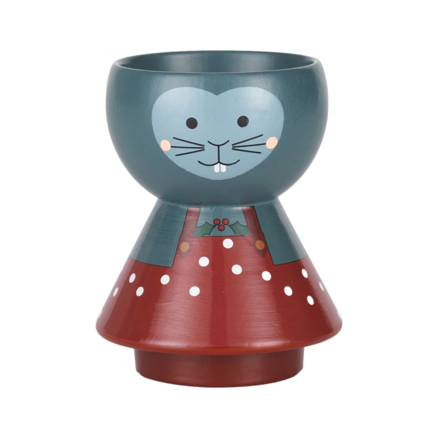 Eierhalter Weihnachtsmaus Rot von Lucie Kaas